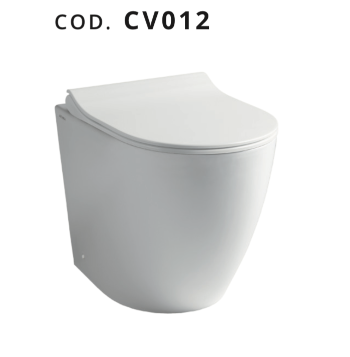ALTHEA COVER RIMLESS 52X36 H43  SET SANITARI FILOMURO WC+BIDET - immagine 2